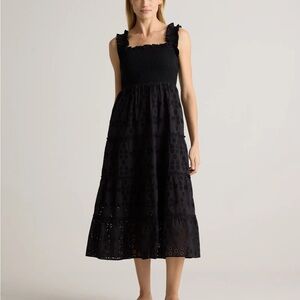 Quince Black Midi Dress